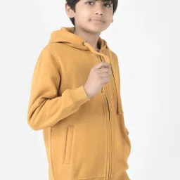 Crimsoune Club Kids Mustard Regular Fit Full Sleeves Sweatshirt image 4