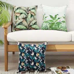 Bianca Suzane Multicolor Microfibre Cushion Cover - Set of 3-image-32