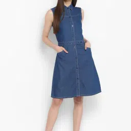 StyleStone Blue Regular Fit Shirt Dress-picture-25