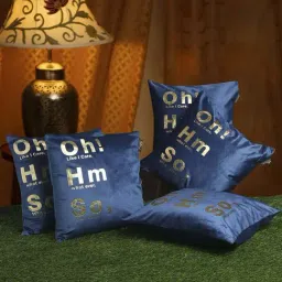 HOSTA HOMES Navy Velvet Cushion Cover - Set of 5-image-41