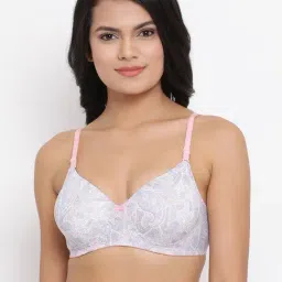 Clovia Pink & Blue Floral Print Full Coverage Bra-picture-19