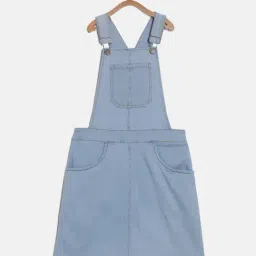 Kryptic Kids Blue Cotton Regular Fit Dress-image-12