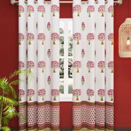 Living Roots Jaipuri Multicolor Cotton 7 ft Door Curtain image 1