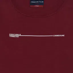 Crimsoune Club Kids Maroon Printed Full Sleeves Sweatshirt image 3