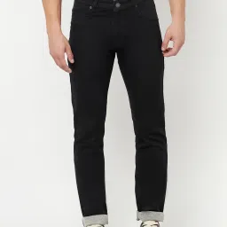 Cantabil Black Cotton Regular Fit Jeans image 1