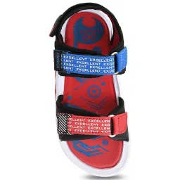 Campus Kids Black & Red Floater Sandals image 3