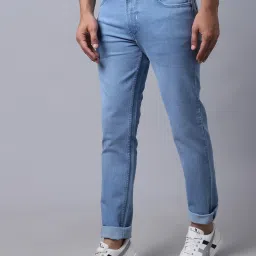 Cantabil Blue Cotton Regular Fit Jeans image 3