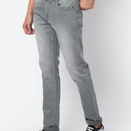 Cantabil Grey Cotton Regular Fit Jeans image 3