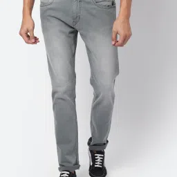 Cantabil Grey Cotton Regular Fit Jeans image 1