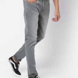 Cantabil Grey Cotton Regular Fit Jeans image 4