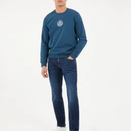 Guess Blue Regular Fit Solid Jeans image 1