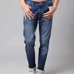 Cantabil Blue Cotton Regular Fit Jeans image 1