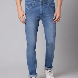Cantabil Blue Cotton Regular Fit Jeans image 1