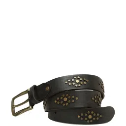 Art N Vintage Black Leather Waist Belt For Men image 1