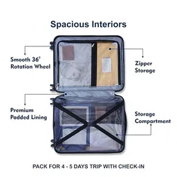 Luggero Pack Of 2 Hard-Sided Large & Small Trolley Bag image 5