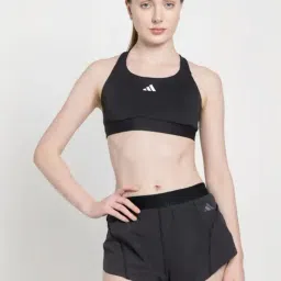 adidas Black Logo Print Sports Bra-picture-34