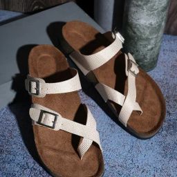 Mozafia Women's Pink Cross Strap Sandals-picture-40