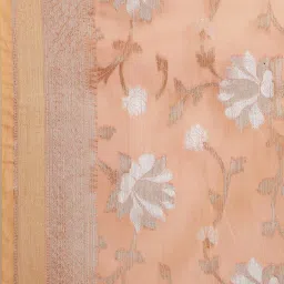 Banarasi Silk Works Beige Woven Saree with Blouse image 3