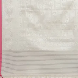 Banarasi Silk Works Grey Woven Saree with Blouse image 4