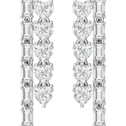 EMORI 18k (750) White Gold Valentina Diamond Earrings for Women-picture-33