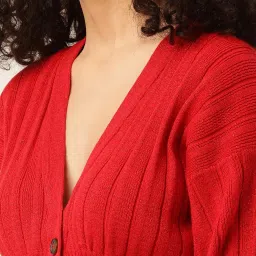 Zoella Red Self Design Cardigan image 5