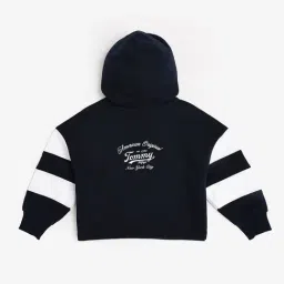 TOMMY HILFIGER Blue Boys Striped Relaxed Fit Cotton Sweatshirt image 2