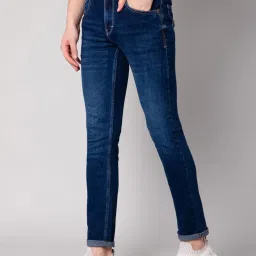 Cantabil Blue Cotton Regular Fit Jeans image 3