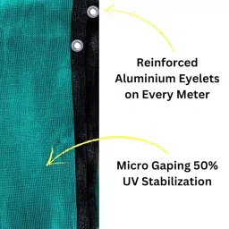 SINGHAL 3x10.7 m Green & Black HDPE 50% UV Protected Multipurpose Green Shade Net, SIPL-10x35-50 image 5