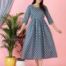 Pakiza Enterprises Women Floral Printed Fit & Flare Maxi Dress-image-81