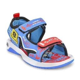 Campus Kids Sky Blue & Red Floater Sandals image 2