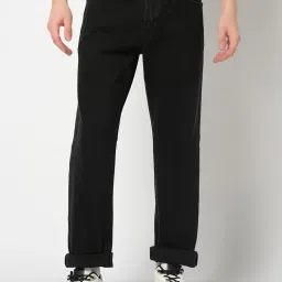 Gap Black Cotton Regular Fit Solid Jeans image 1