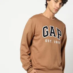 GAP Brown Regular Fit Printed Sweatshirt image 1