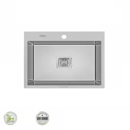 LIPKA 24x18x10 inch Matte Finish Single Bowl Handmade Kitchen Sink With Tap Hole, HMSB10-304 image 2