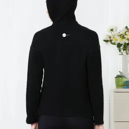 Van Heusen Black Full Sleeves Hooded Sweatshirt image 2