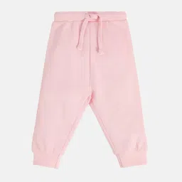 MINIKLUB Girls Pink Solid Joggers image 1