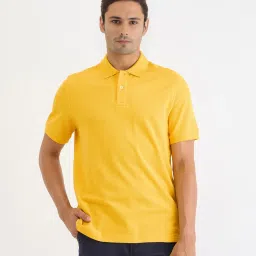 GANT Yellow Regular fit Solid Polo T-Shirt image 1