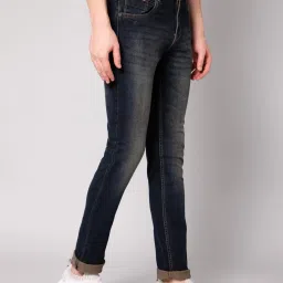 Cantabil Deep Blue Cotton Regular Fit Jeans image 4
