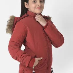 Crimsoune Club Kids Red Regular Fit Full Sleeves Jacket image 4