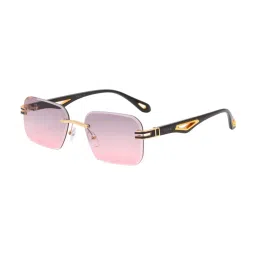 Ted Smith Pink Rectangular UV Protection Unisex Sunglasses image 1