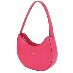 KLEIO Pink Textured Medium Hobo Handbag image 5