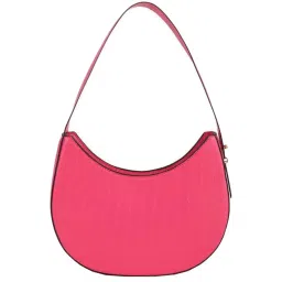 KLEIO Pink Textured Medium Hobo Handbag image 3