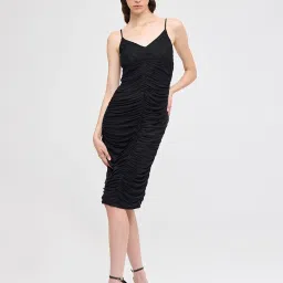 Cover Story Black Slim Fit Bodycon Dress image 1