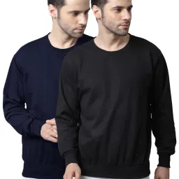 Vimal Jonney Navy Blue & Black Regular Fit Sweatshirts - Pack of 2 image 1