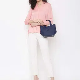 KLEIO Blue Solid Medium Handbag image 2