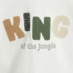 Chicco Boys White & Green Cotton Regular Fit Printed T-Shirt image 5