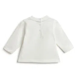 Chicco Boys White & Green Cotton Regular Fit Printed T-Shirt image 2