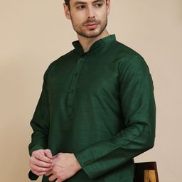 Anouk Rustic Men Solid Regular Straight Knee Length Kurta-picture-41