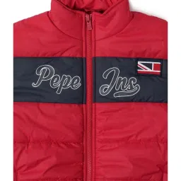 Pepe Jeans Kids Red Regular Fit Full Sleeves Jacket image 3
