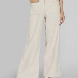American Eagle Women's White Stretch Corduroy Low-Rise Baggy Wide-Leg Pant-picture-35