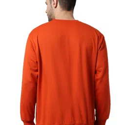 Vimal Jonney Orange & Sky Blue Regular Fit Printed Sweatshirts - Pack of 2 image 3